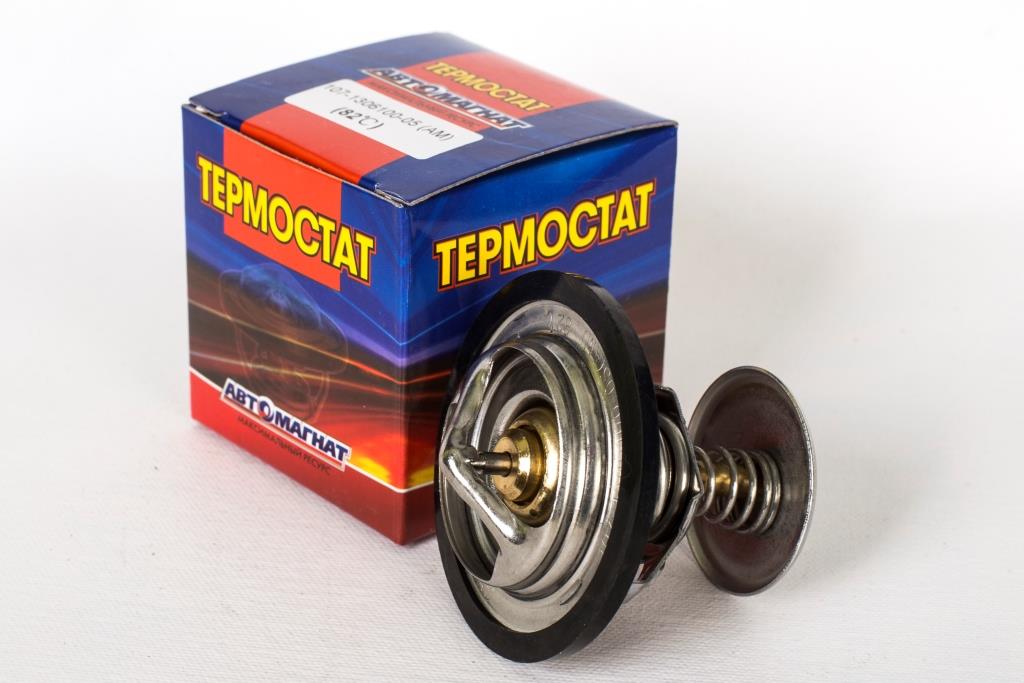 Термостат АВТОМАГНАТ 107-1306100-05 (АМ) 82 град. ГАЗ, Газель,  для КамаZ  (с 2004г) для КамаZ (Евро-2)  